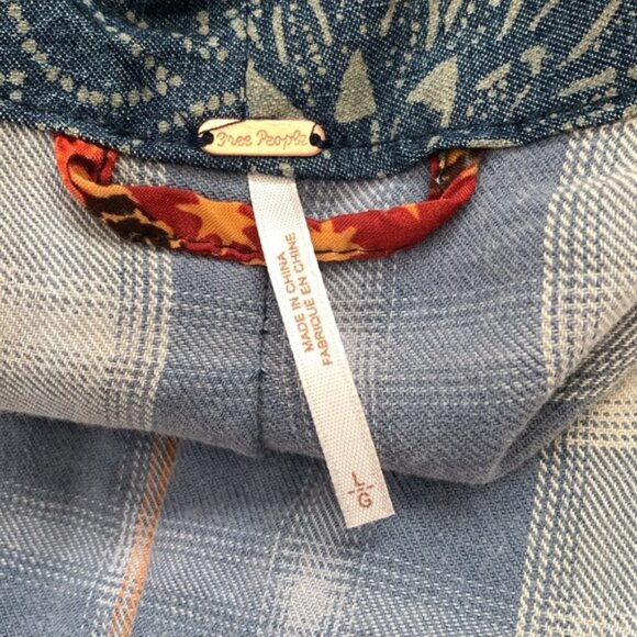 Free People Open Front Songbird Patched Duster Coat - L - Picture 5 of 6